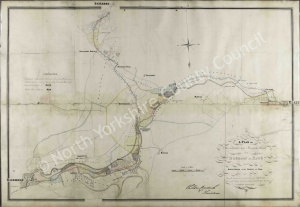 Historic plan of the Turnpike Road from Richmond to Reeth 1835